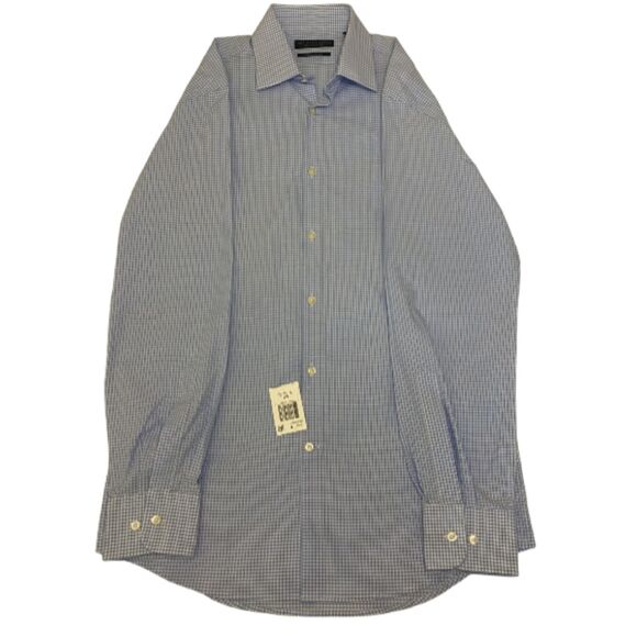 The men's store Long Sleeve Checked Button Down Shirt - Regular Fit - Neck 15 - Picture 1 of 11